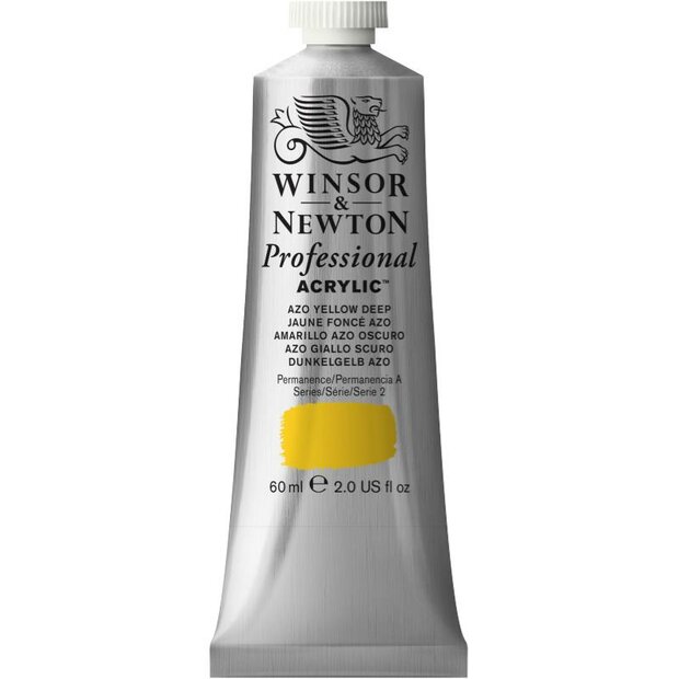 Azo Yellow Deep Professional Acrylic Winsor &amp; Newton 60 ml Kleur 039