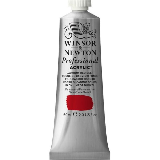 Cadmium Red Deep Professional Acrylic Winsor &amp; Newton 60 ml Kleur 097