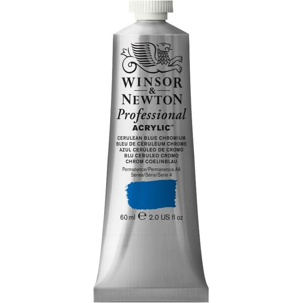 Cerulean Blue Chromium Professional Acrylic Winsor &amp; Newton 60 ml Kleur 130