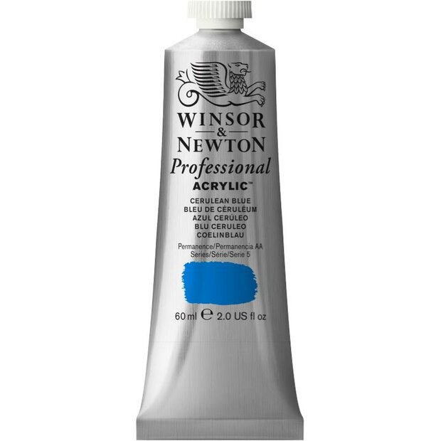 Cerulean Blue Professional Acrylic Winsor &amp; Newton 60 ml Kleur 137