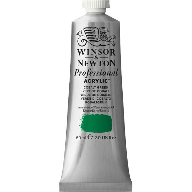 Cobalt Green Professional Acrylic Winsor &amp; Newton 60 ml Kleur 184
