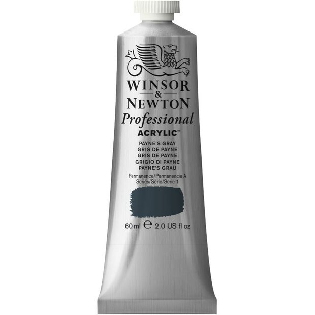 Payne's Gray Professional Acrylic Winsor &amp; Newton 60 ml Kleur 465