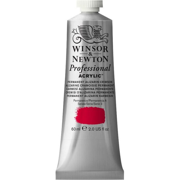 Permanent Alizarin Crimson Professional Acrylic Winsor &amp; Newton 60 ml Kleur 466