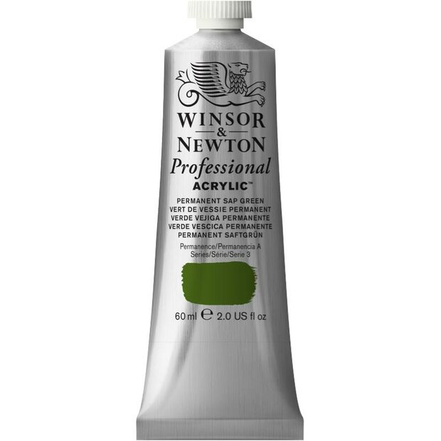 Permanent Sap Green Professional Acrylic Winsor &amp; Newton 60 ml Kleur 503