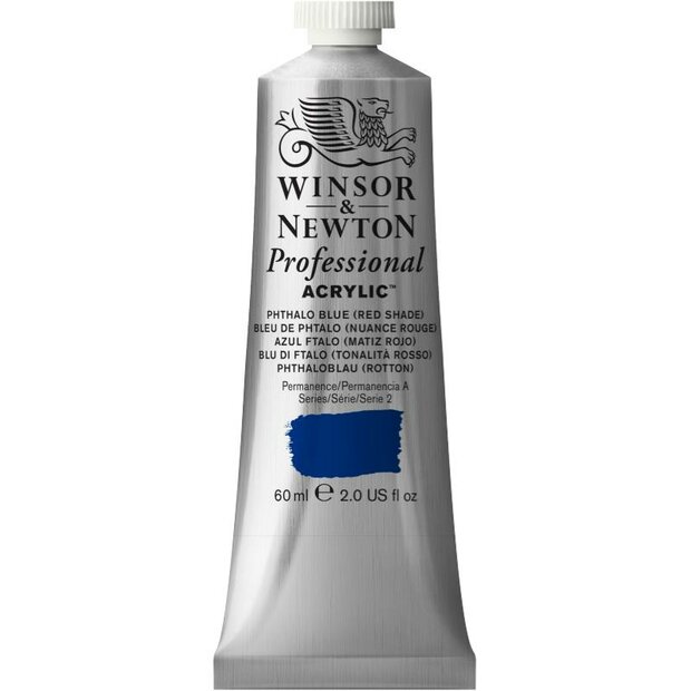 Phthalo Blue [Red Shade] Professional Acrylic Winsor &amp; Newton 60 ml Kleur 514
