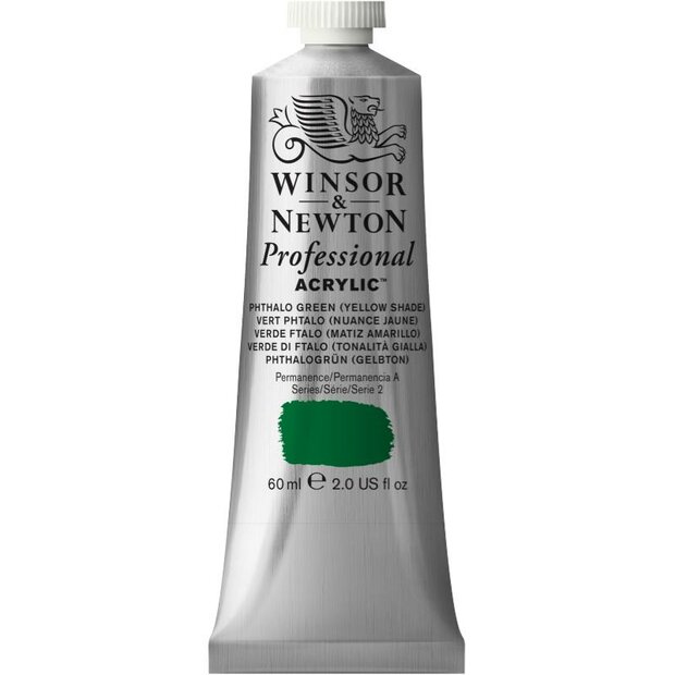 Phthalo Green [Yellow Shade] Professional Acrylic Winsor &amp; Newton 60 ml Kleur 521