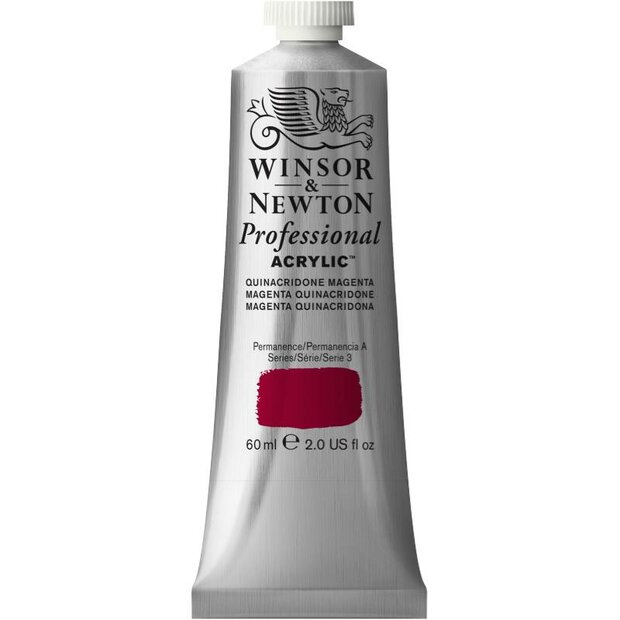 Quinacridone Magenta Professional Acrylic Winsor &amp; Newton 60 ml Kleur 545