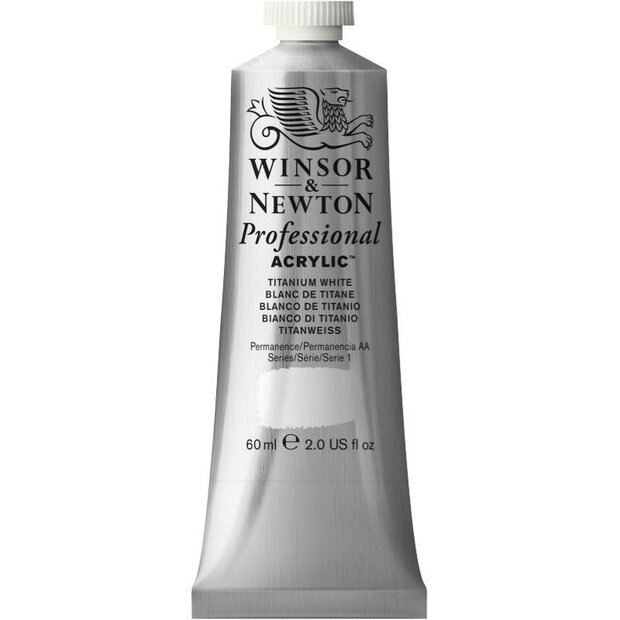 Titanium White Professional Acrylic Winsor &amp; Newton 60 ml Kleur 644