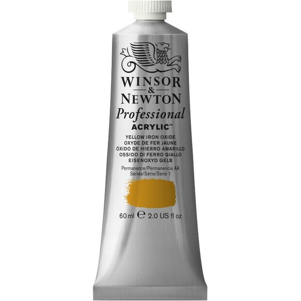 Yellow Iron Oxide Professional Acrylic Winsor &amp; Newton 60 ml Kleur 737