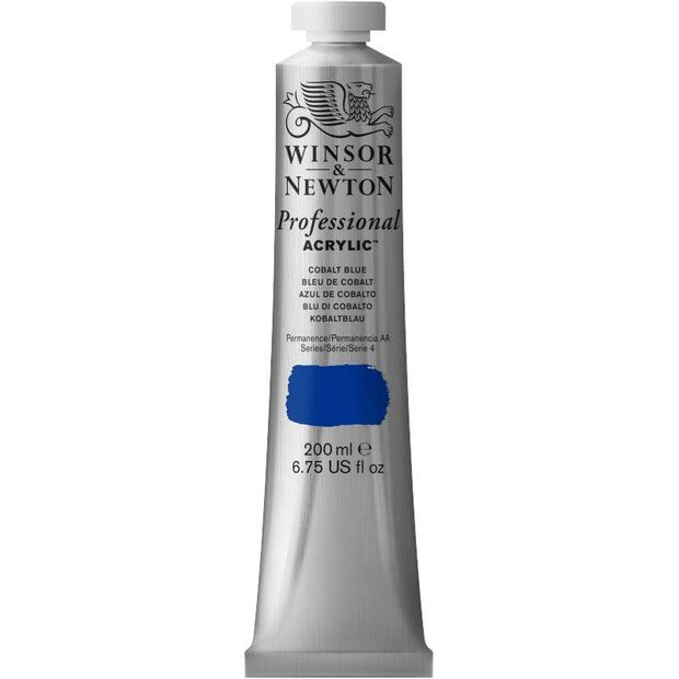 Cobalt Blue Professional Acrylic Winsor &amp; Newton 200 ml Kleur 178