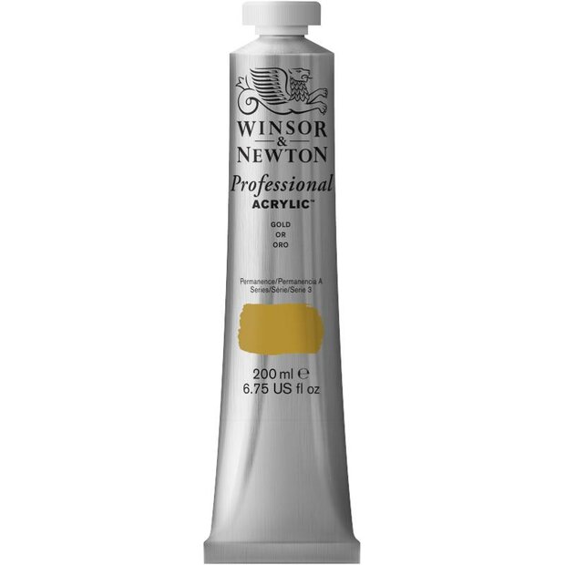 Gold Professional Acrylic Winsor &amp; Newton 200 ml Kleur 283