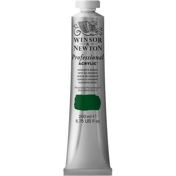 Hooker's Green Professional Acrylic Winsor &amp; Newton 200 ml Kleur 311