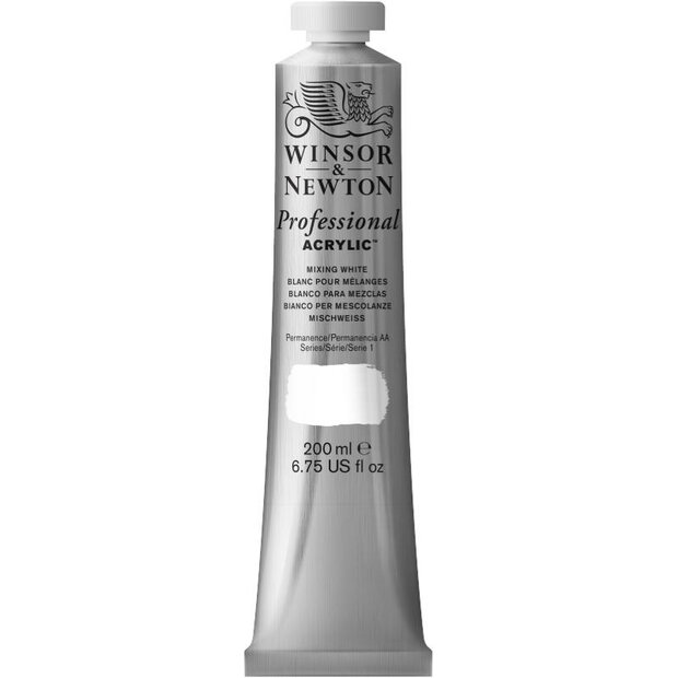 Mixing White Professional Acrylic Winsor &amp; Newton 200 ml Kleur 415