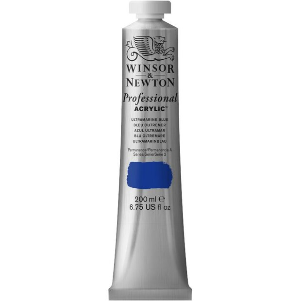 Ultramarine Blue Professional Acrylic Winsor &amp; Newton 200 ml Kleur 664