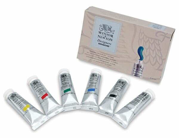 Primaire kleuren set Designers Gouache van Winsor &amp; Newton 6 x 14 ML Set 601