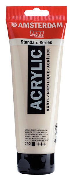 Napelsgeel Rood Licht Amsterdam Standard Series Acrylverf 250 ML Kleur 292