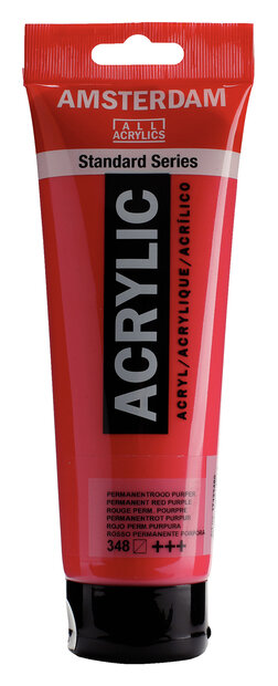 Permanentrood Purper Amsterdam Standard Series Acrylverf 250 ML Kleur 348