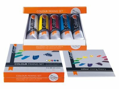 5 x 20 ML Mengset primaire kleuren Cobra Artist watermengbare olieverf