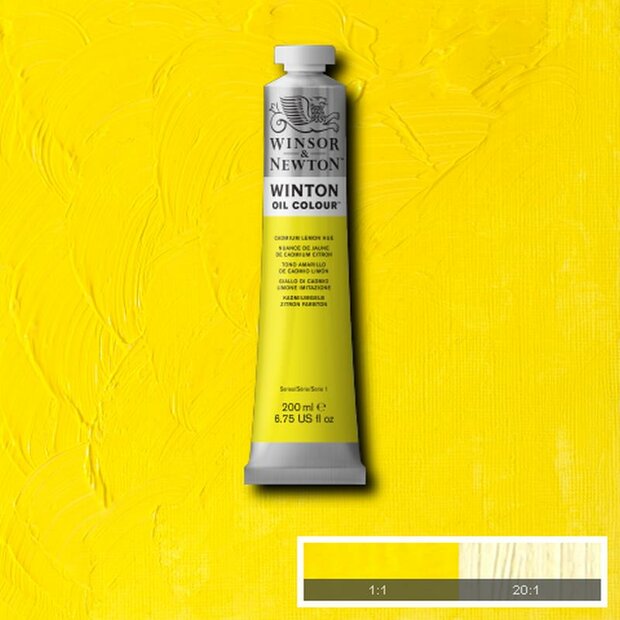 Cadmium Lemon Hue Winton Olieverf van Winsor &amp; Newton 200 ML Kleur 087