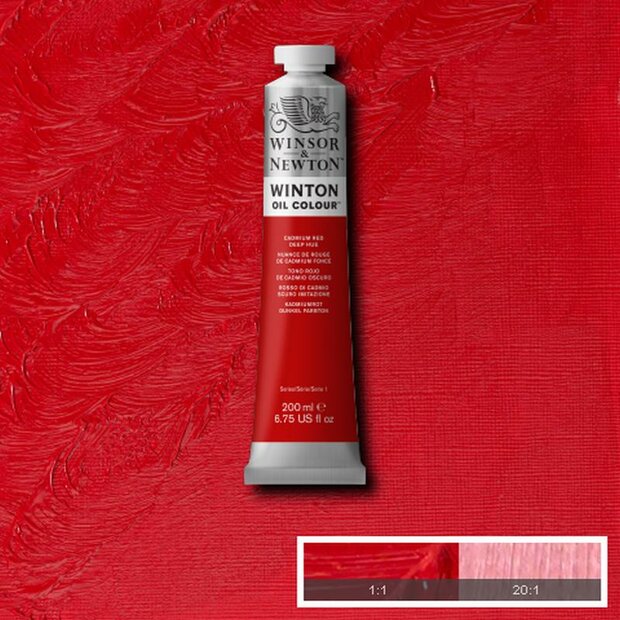 Cadmium Red Deep Hue Winton Olieverf van Winsor &amp; Newton 200 ML Kleur 098