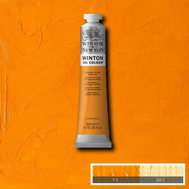 Cadmium Yellow Deep Hue Winton Olieverf van Winsor &amp; Newton 200 ML Kleur 115