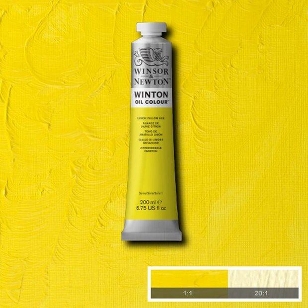 Lemon Yellow Hue Winton Olieverf van Winsor &amp; Newton 200 ML Kleur 346