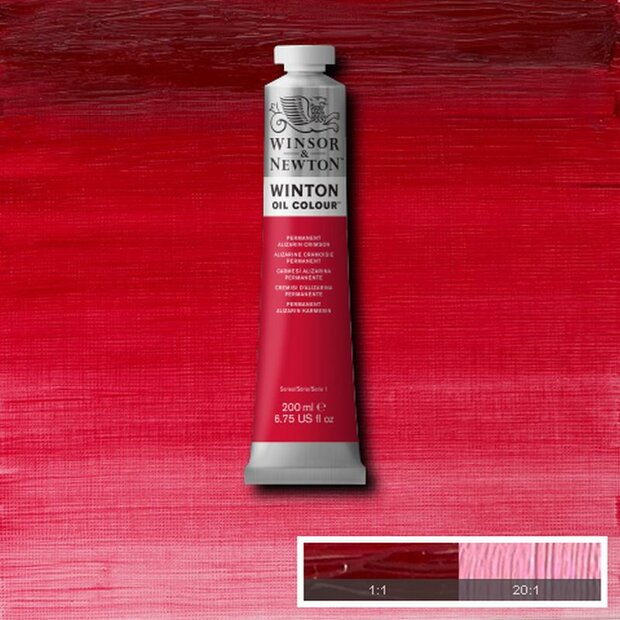 Permanent Alizarin Crimson Winton Olieverf van Winsor &amp; Newton 200 ML Kleur 468