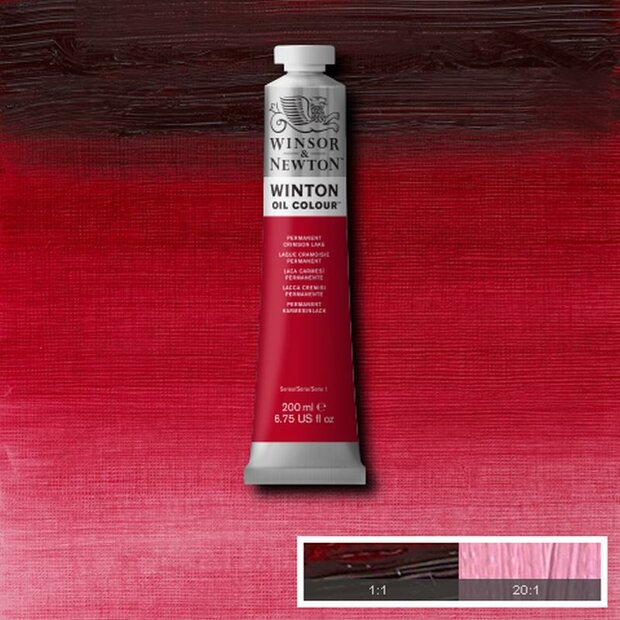 Permanent Crimson Lake Winton Olieverf van Winsor &amp; Newton 200 ML Kleur 478