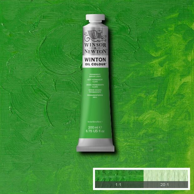 Permanent Green Light Winton Olieverf van Winsor &amp; Newton 200 ML Kleur 483