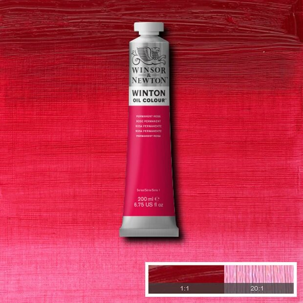 Permanent Rose Winton Olieverf van Winsor &amp; Newton 200 ML Kleur 502