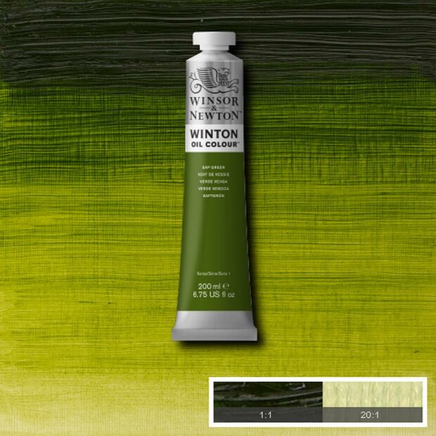 Sap Green Winton Olieverf van Winsor &amp; Newton 200 ML Kleur 599