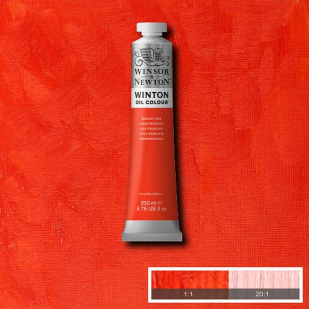 Scarlet Lake Winton Olieverf van Winsor &amp; Newton 200 ML Kleur 603