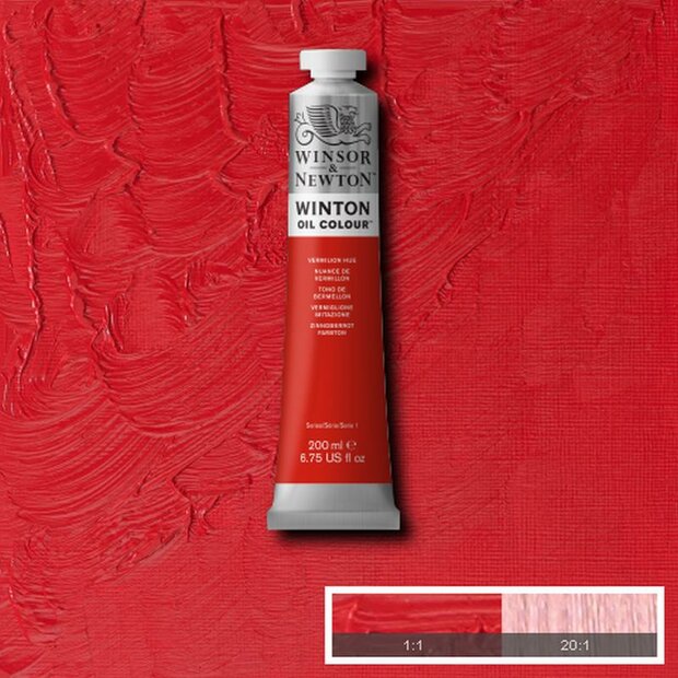 Vermilion Hue Winton Olieverf van Winsor &amp; Newton 200 ML Kleur 682