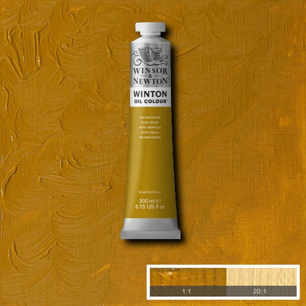 Yellow Ochre Winton Olieverf van Winsor &amp; Newton 200 ML Kleur 744
