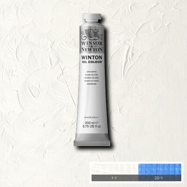 Zinc White Winton Olieverf van Winsor &amp; Newton 200 ML Kleur 748