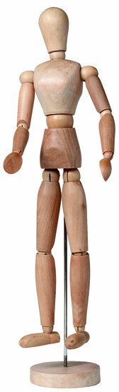 Talens Ledenpop Vrouw &ndash; 40 cm Blank Hout (Op = Op)
