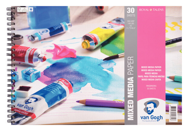 Van Gogh Spiraalgebonden Mixed Media papier 30 vellen 300 gram A3