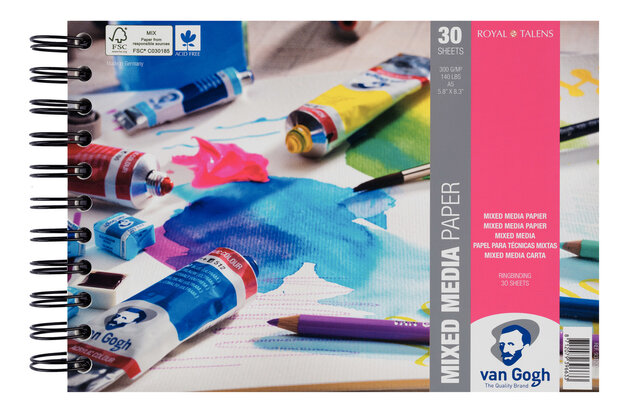 Van Gogh Spiraalgebonden Mixed Media papier 30 vellen 300 gram A5