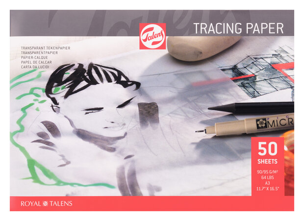 Royal Talens Overtrekpapier / Tracing paper 50 vellen 90 gram A3