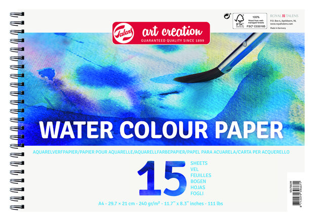 Art Creation Aquarelpapier 15 vellen 240 gram A4