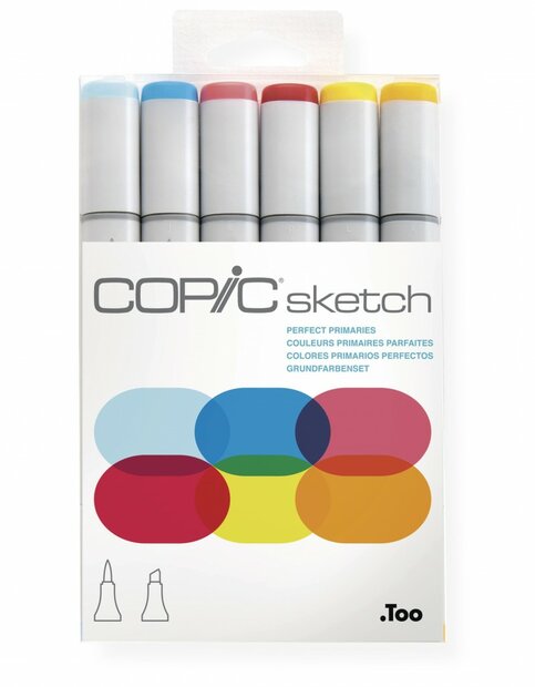 Copic Sketch 6 Perfect Primaries markers