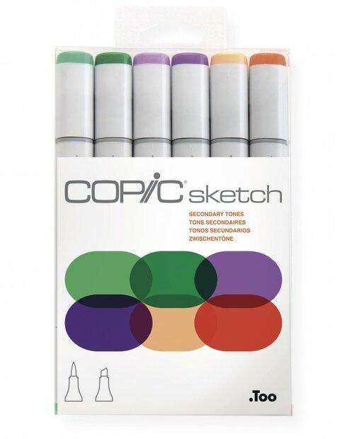 Copic Sketch 6 Secondary Tones markers