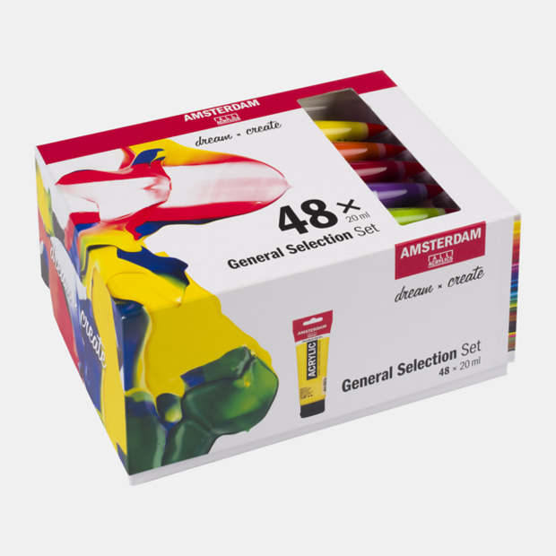 48 x 20 ML Algemene Selectie set Amsterdam Standard Series Acrylverf