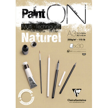 A3 Paint'ON 30 vellen 250 grams Naturel van Clairefonaine