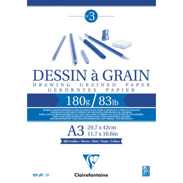 A3 Dessin a&nbsp; Grain 30 vellen 180 grams van Clairefonaine