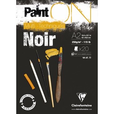 A2 Paint'ON Zwart 20 vellen 250 grams van Clairefonaine