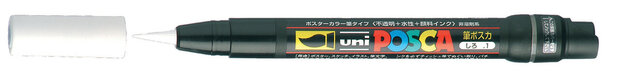 White Penseel punt Posca Acrylverf Marker PCF350 Kleur 1