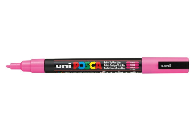 Pink Conische punt Posca Acrylverf Marker PC3M Kleur 13