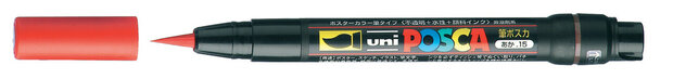 Red Penseel punt Posca Acrylverf Marker PCF350 Kleur 15