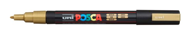 Gold Conische punt Posca Acrylverf Marker PC3M Kleur 25